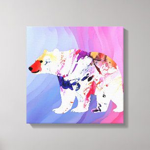 Toile Explorateur Arctique Pastel à l'aquarelle