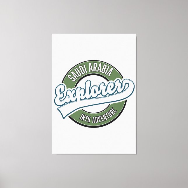 Toile explorateur d'Arabie saoudite dans le logo d'avent (Recto)