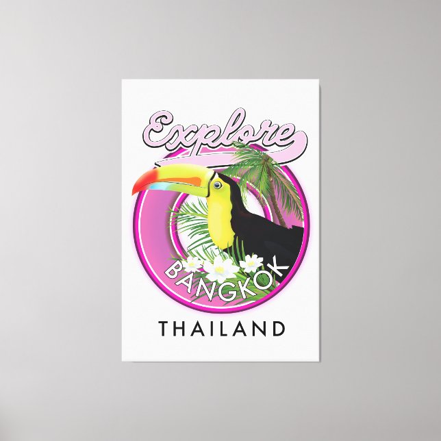 Toile explorer Bangkok indonesia logo voyage (Recto)