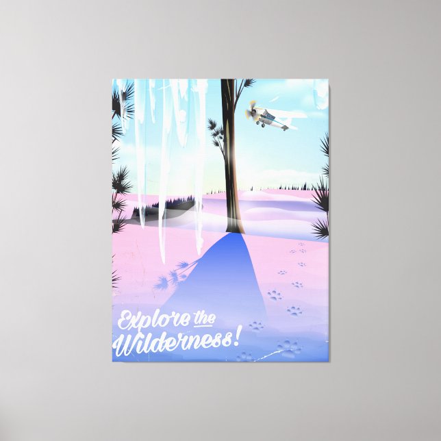 Toile Explorez la nature ! Empreintes d'animaux en hiver (Recto)