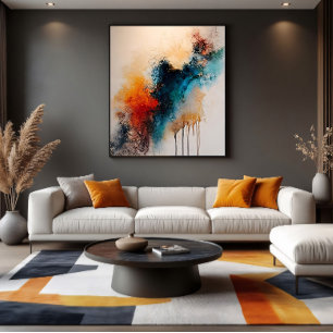 Toile Explosion chromatique Acrylique Mur Art