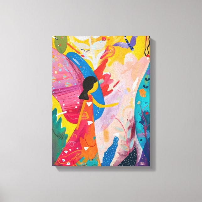 Toile Explosión de Colores: Mujer  Naturaleza Favismo (Recto)