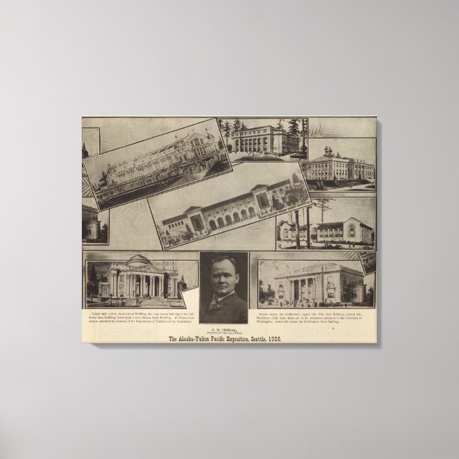 Toile Exposition Pacifique Alaska-Yukon, Seattle, 1909 (Recto)