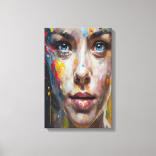 Toile Expression vidéo - Art Portrait Abstrait