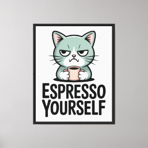 Toile Exprimez-vous avec un expresso