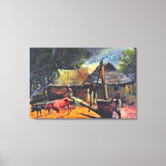 Toile Extracteur de pétrole : Raja Ravi Varma Peinture