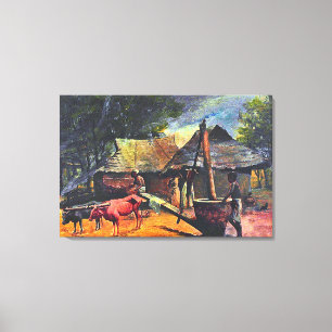 Toile Extracteur d'huile : Peinture de Ravi Varma de