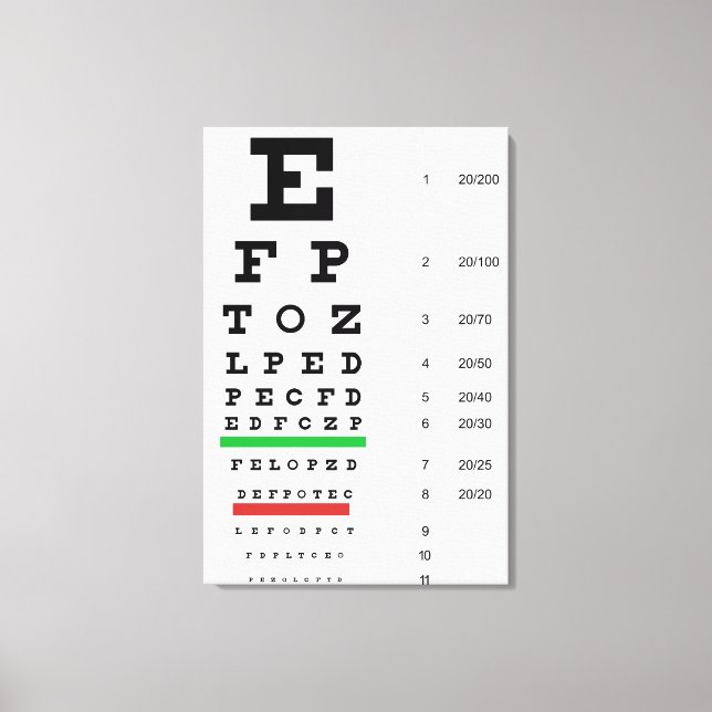 Toile Eye Vision Snellen Chart Ophthalmology (Recto)