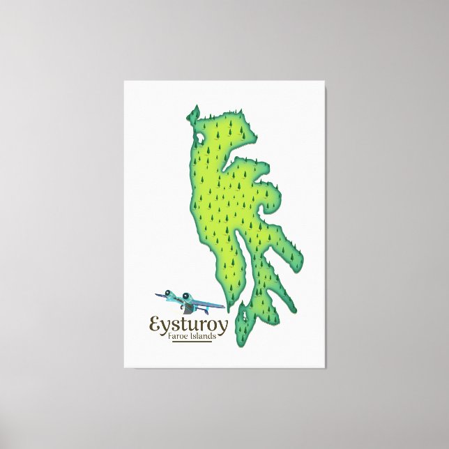 Toile Eysturoy Iles Féroé Plan de voyage (Recto)