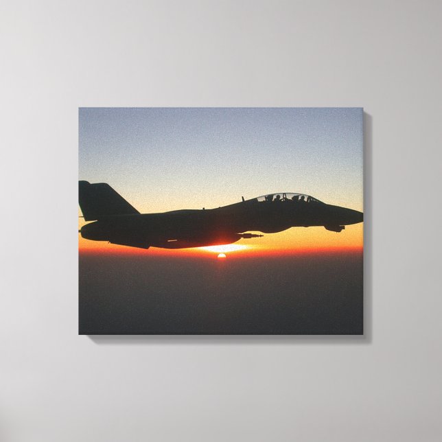 Toile F-14 Tomcat Fighter Jet au-dessus de l'Afghanistan (Recto)