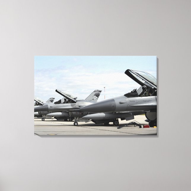 Toile F-16 Fighting Falcons attend le lancement (Recto)