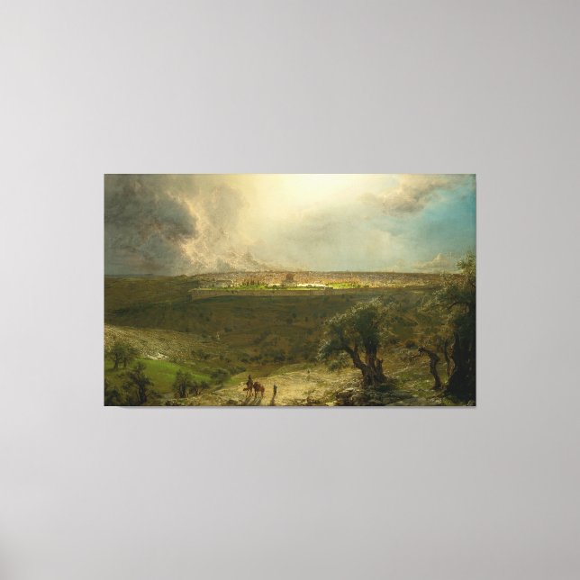 Toile F. ÉGLISE - Jérusalem du mont d'Olive 1870 (Recto)