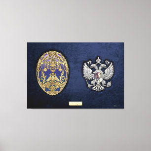 Toile Faberge Oeuf Tsarevich avec Surprise sur Velours B