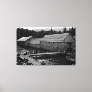 Toile Fabrique de conserves saumonée près de Ketchikan