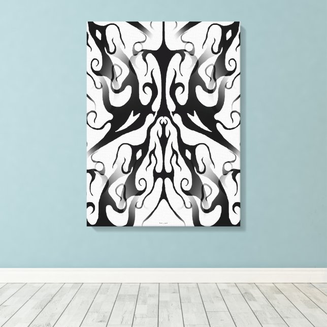 Toile Face élégante dans le feu et flammes conception tr (Insitu (Plancher de Bois))
