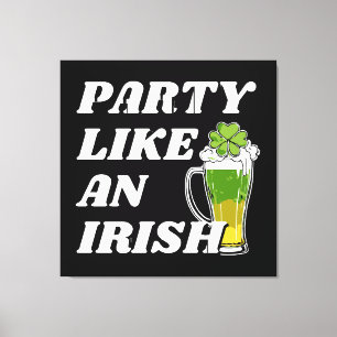Toile Faire la fête comme un Irlandais