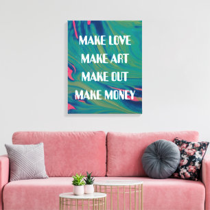 Toile Faire l'amour faire de l'art imprimer Arrière - pl