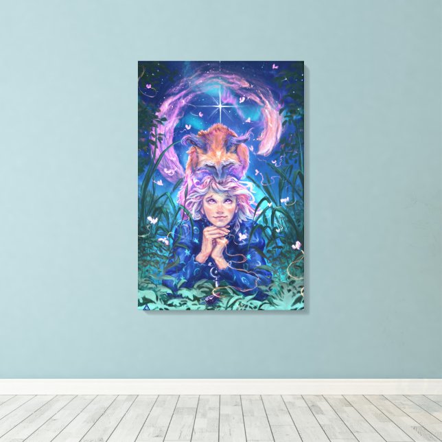 Toile Faire un vœu avec Magicfox - art fantastique (Insitu (Plancher de Bois))