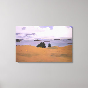 Toile Fairfield Porter - BAIE DE PENOBSCOT AVEC CHAMP JA