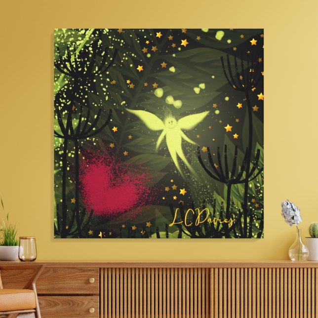 Toile Fairy Garden Stretted Canvas Imprimer (Insitu(Salon))