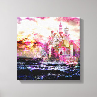 Toile Fairytale Castle Sunrise