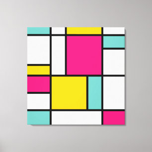 Toile Faites votre propre art moderne Mondrian abstrait