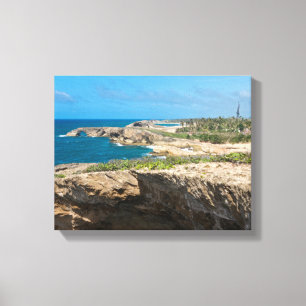 Toile Falaises côtières et plages à Cueva del Indio