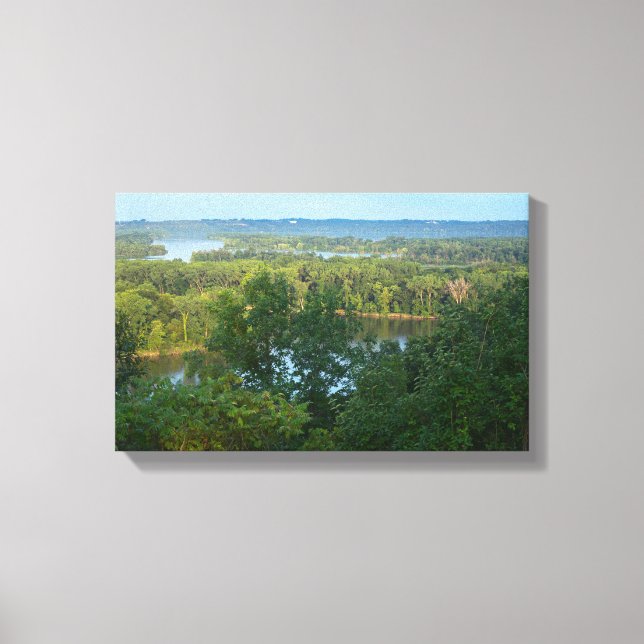 Toile Falaises de Pine Bend surplombant le fleuve Missis (Recto)