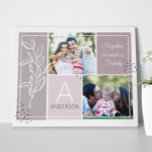 Toile FAMILLE 2 Photo Collage Script Citation moderne<br><div class="desc">Ajoutez une touche personnalisée dans n'importe quel espace de votre maison avec cette collection personnalisée de photos de la FAMILLE Boho Script Moderne Citer le design de toile ou donnez-le comme cadeau parfait pour Noël,  anniversaire ou un cadeau à vos amis! Commandez les vôtres dès aujourd'hui !</div>