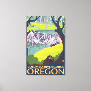Toile Famille Beaver - Columbia River Gorge, Oregon