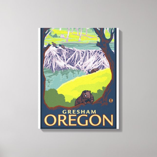 Toile Famille Beaver - Gresham, Oregon (Recto)