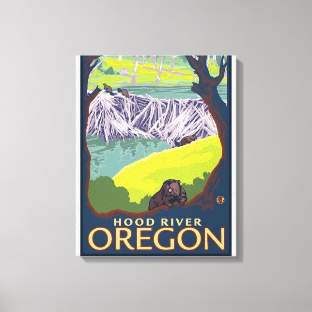 Toile Famille Beaver - Hood River, Oregon (Recto)