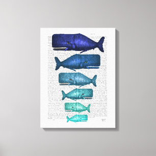 Toile Famille Blue Whale