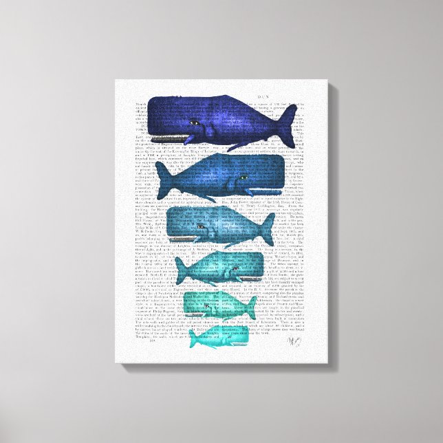 Toile Famille Blue Whale (Recto)