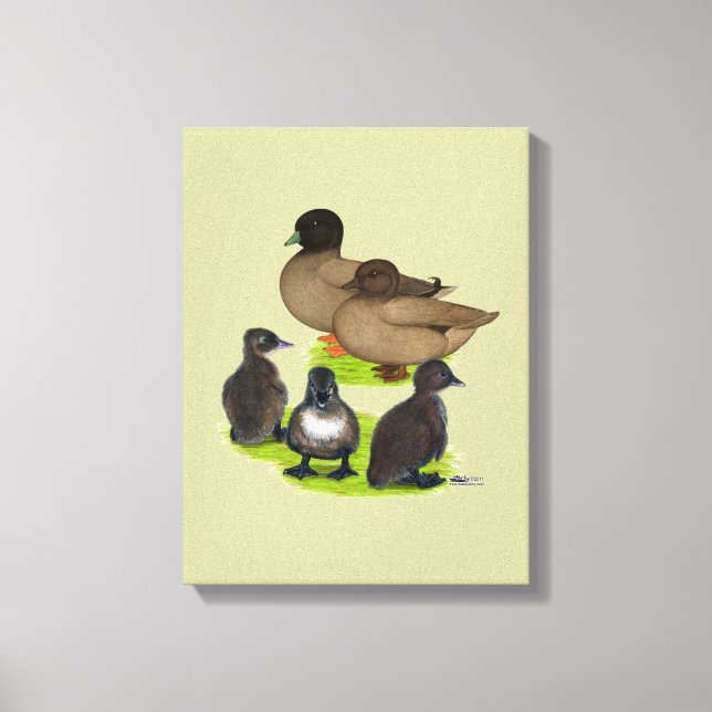 Toile Famille Call Duck Khaki (Recto)