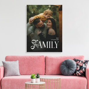 Toile Famille de caractères modernes Photo personnalisée