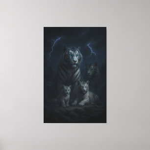 Toile Famille de Tigre Blanc Stormborn – Garde du Royaum