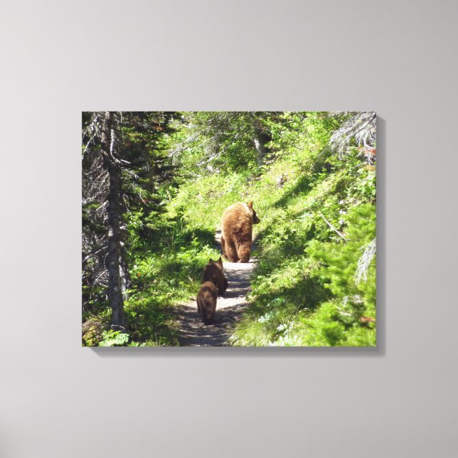 Toile Famille d'ours brun (Recto)