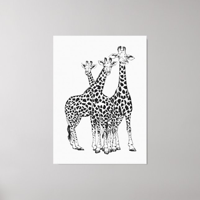 Toile Famille Giraffe (Recto)