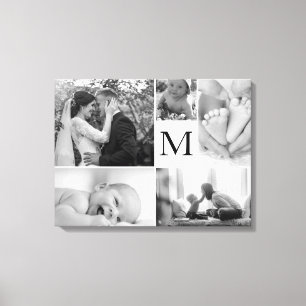 Toile Famille Monogram Galerie photo collage