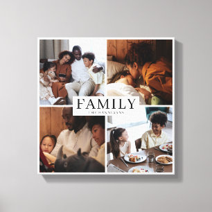 Toile Famille Multi Photo Simple Élégant