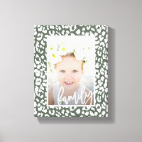 Family Script Sage Green Empreinte de léopard Phot