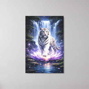 Toile Fantaisie artistique de Tigre Blanc Série d'art