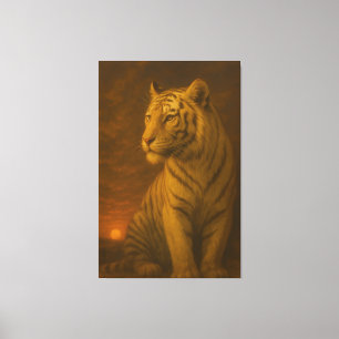Toile Fantaisie artistique du Tigre Blanc – Lumière myst