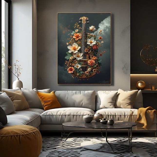 Toile Fantaisie de violoncelle floral enchanté (Créateur téléchargé)