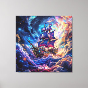 Toile Fantastique Bateau Nuages Espace Mignon