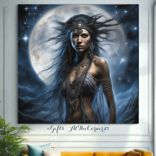 Toile Fantastique Princesse Élégante de la Lune