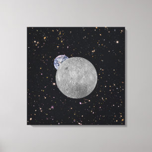 Toile Far Side of the Moon Earth Starry Sky