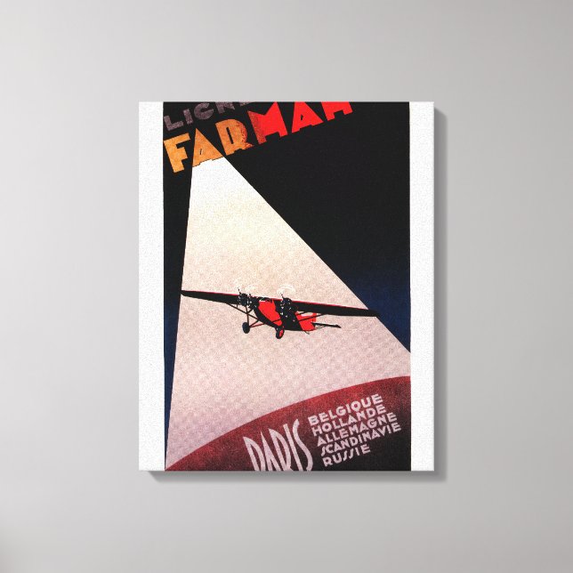 Toile Farman Airlines Farman 300 Monoplane Promo Poste (Recto)