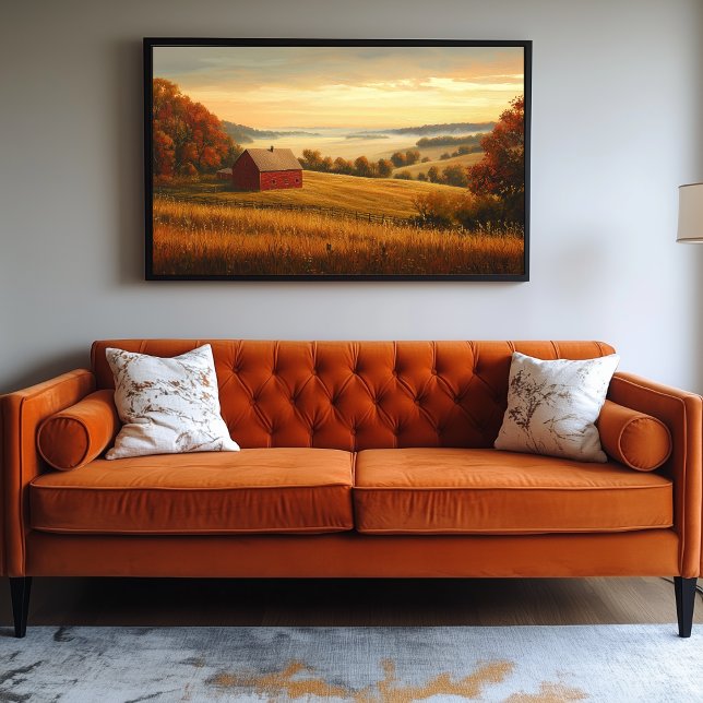 Toile Farmstead à Sunrise avec Rolling Hills (Farm Artwork)